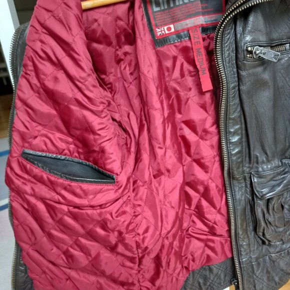 Superdry TARPIT ( badASS ) Leather Biker / Flight Jacket black - Picture 9 of 16